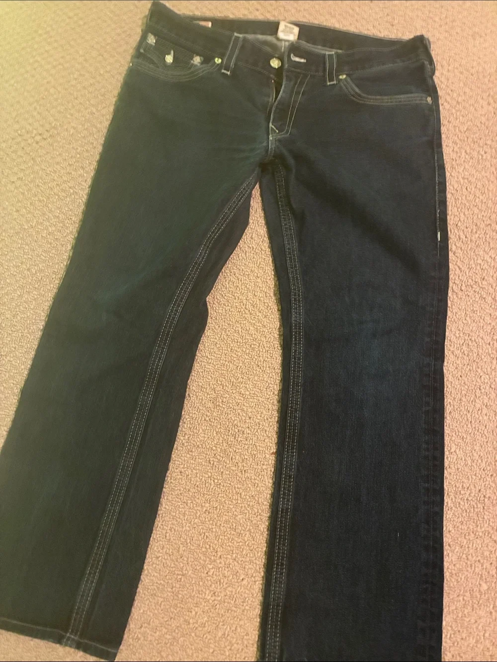 True Religion Men's Dark Blue Slim Straight Jeans